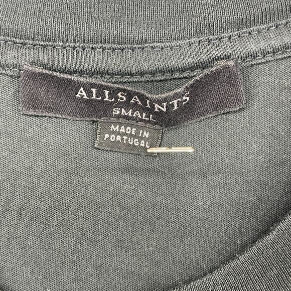 ALLSAINTS Tank Top Womens S Imogen Crewneck Boxy Jersey Cotton Black - Picture 5 of 12